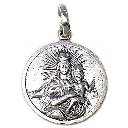 Medalla plata 925 Inmaculada Romero Corazón de Jesús 21mm