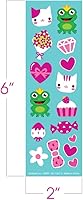Vista 3 de ArtCreativity 1600 calcomanías de San Valentín para niños, con 100 hojas de calcomanías, calcomanías navideñas y surtido de golosinas, recuerdos