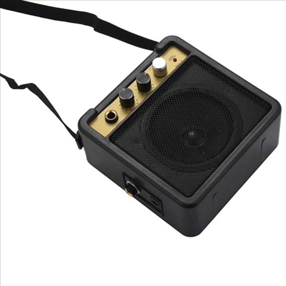 Mini Guitar Amplifier 5W Practice Amp with 6.35mm Input & 1/4" Headphone Output – Volume & Tone Controls, Portable Small Amp Speaker for Home, Bedroom or Travel