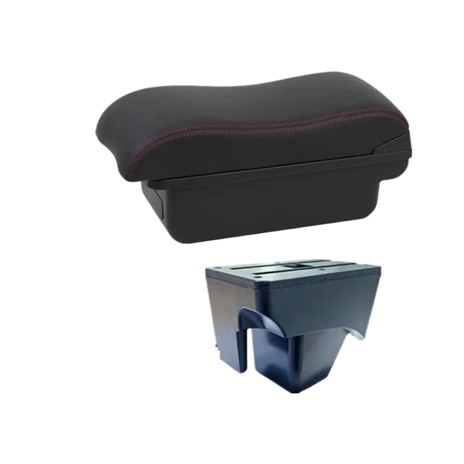 UMDJJU For VW For TERA 2025 Armrest Box Car Storage With USB Accessories Car Centre Console Armrest Box(A2 red line No USB)