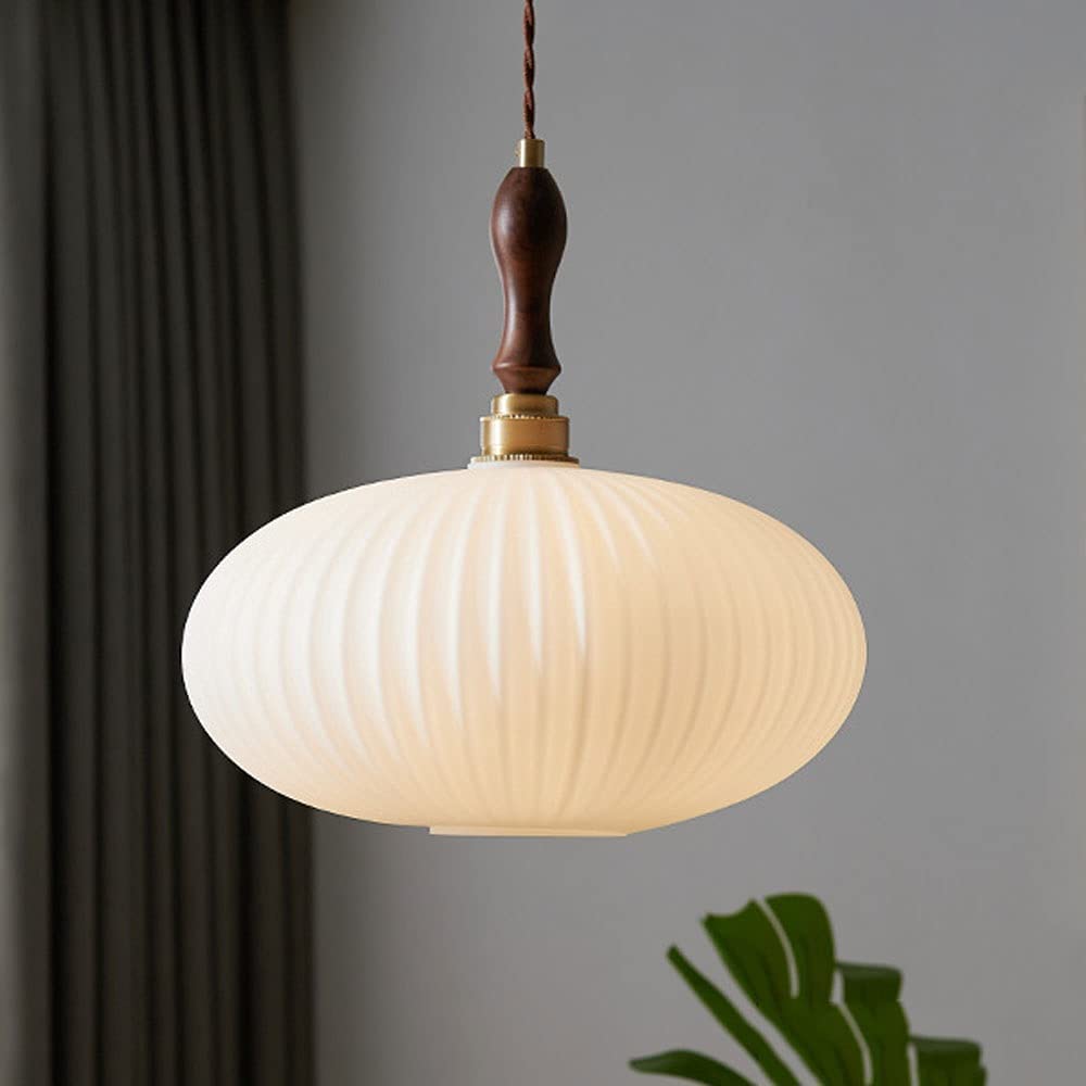 Lámpara de madera retro contra luz deslumbrante en dormitorios 8