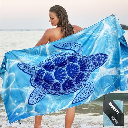 LANHUIYY (180 x 80 cm, grande telo da spiaggia, per sport, viaggi...