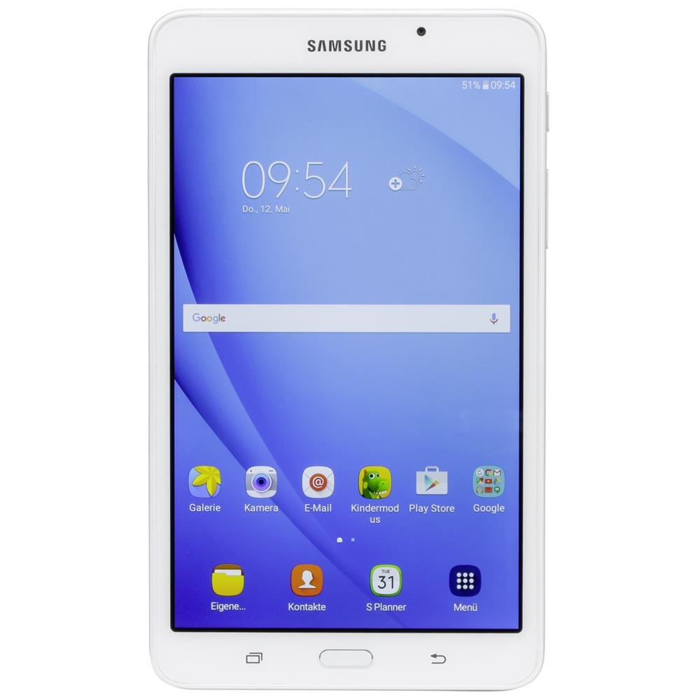 Samsung Galaxy Tab A SM-T280 7.0 Inch Mini Tablet (White) (ARM 8 GB, 1536 MB, Android), German Version