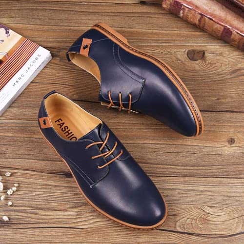 ZHOUYF Mens Dress Shoes Fashion Business Formal Leather Shoes Lace-up Round-Toe Breathable Oxford Shoes Wedding Shoes for Men2