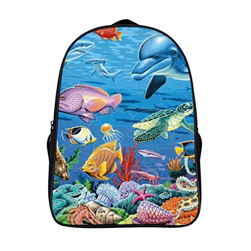 Cartable 3D cool dauphin avec grand compartiment pour ados