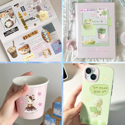 Image of Japanese Manga Style Sticker Book 2-in-1 Combo Pack, 60 Sheets with Over 2400+ Stickers for DIY Journaling and Scrapbooking