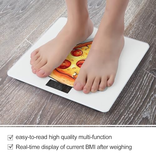 Báscula digital de baño Cartoon Pizza con plataforma amplia miniatura 5