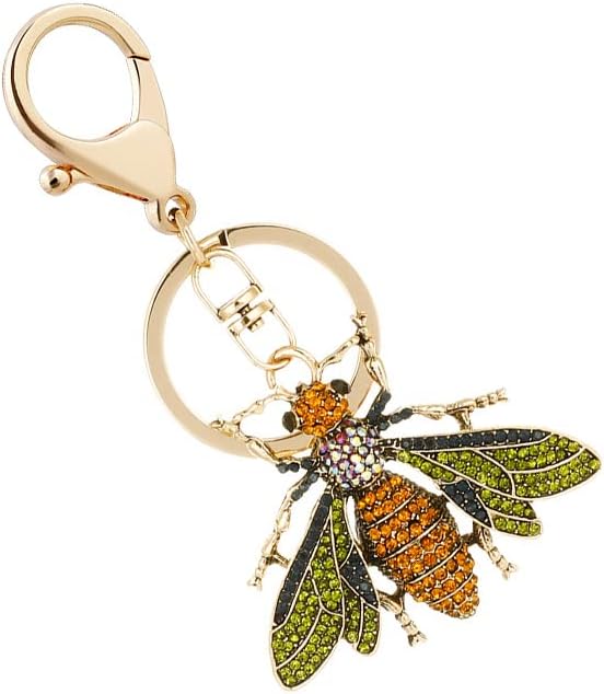 Keychain Bee Pendant Keychain Rhinestone Crystal Insect Keyring Car Key Chain Key Holder Handbag Purse Charm, Gift Ideas for Her, Gift Exchange Ideas - Image 6