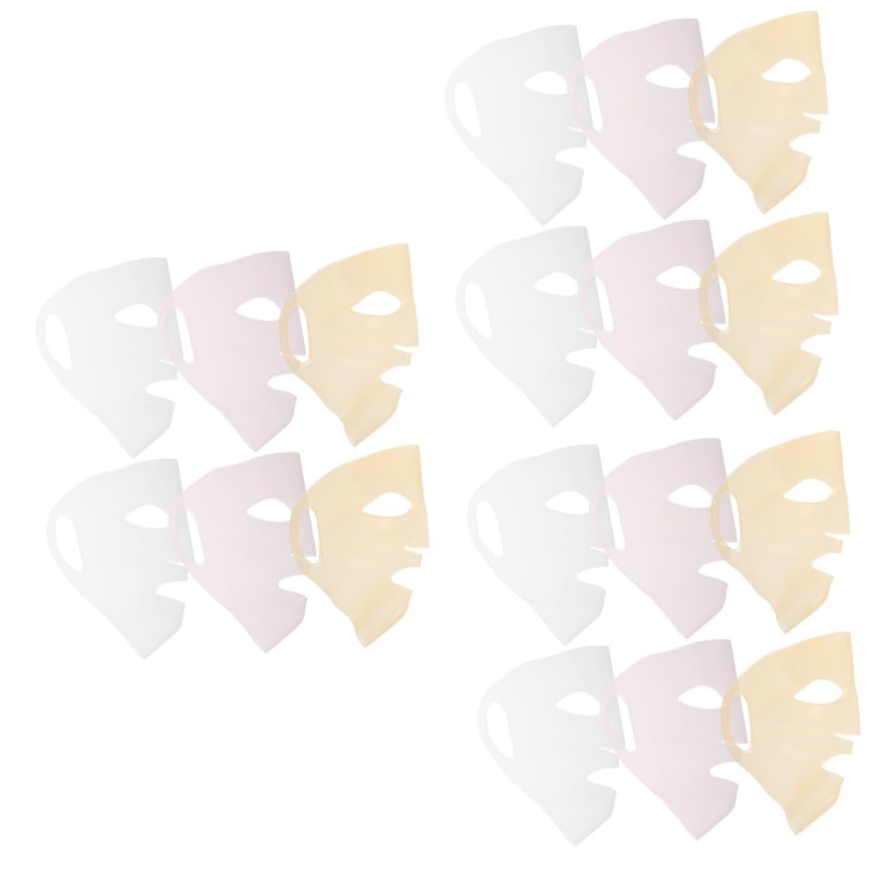 FOMIYES Maschera Viso in Silicone Idratante Da 3 Set Per La Della Pelle Delle Donne 6 Pezzi * 3
