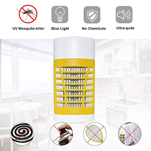 Andoer Lâmpada mosquiteira assassina AC 110-220 V para interior Lâmpada repelente de mosquitos com s