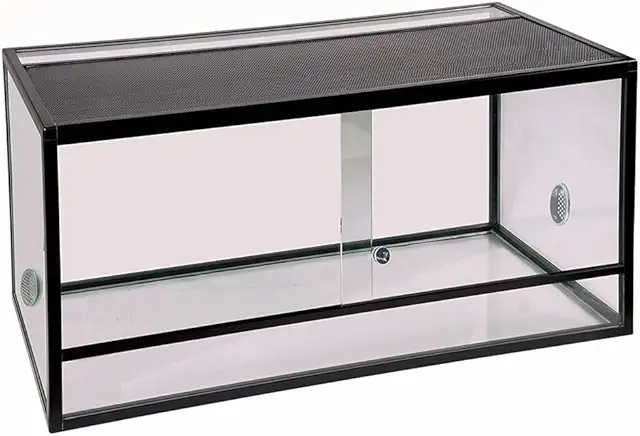 Reptiles Planet Black Aluminium Terrarium 100x45x50 cm for Reptiles/Amphibians