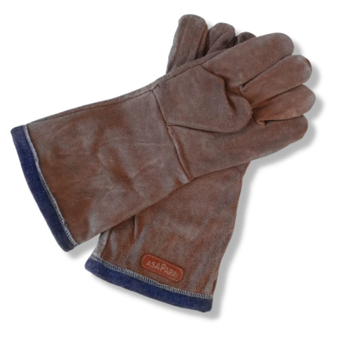 Guanti in pelle per barbecue resistenti al calore