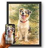 🎨 TRANSFORMEZ VOTRE PHOTO EN PORTRAIT CHIEN AQUARELLE PERSONNALISÉ À partir de votre image, nous réalisons un portrait chien personnalisé dans un style aquarelle artistique doux, lumineux et élégant. Ce rendu transforme une simple photo de chien en tableau animal personnalisé avec une forte valeur émotionnelle et décorative. Le format portrait est particulièrement adapté à un chien seul, car il met en avant son regard, ses traits et son expression avec plus d’intensité visuelle. Une solution idéale pour créer une décoration murale chien raffinée, pleine de tendresse, et parfaitement pensée pour les amoureux des animaux.