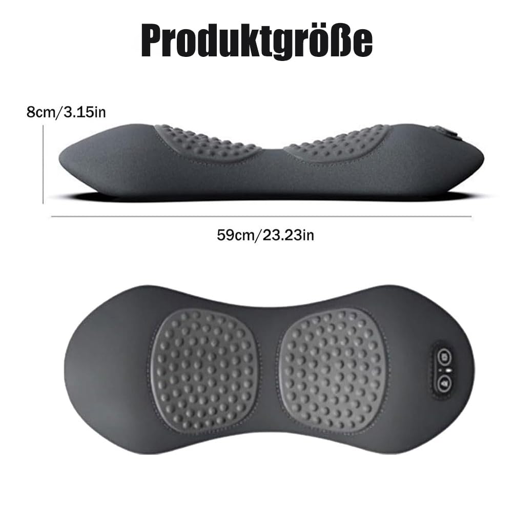3-Zonen- Tiefenmassagegerät,3 zonen tiefenmassagegerät,Triple Fusion Back Massager with Traction Lifting,Vibration Massage and Hot Compress for Waist(Akku-A)
