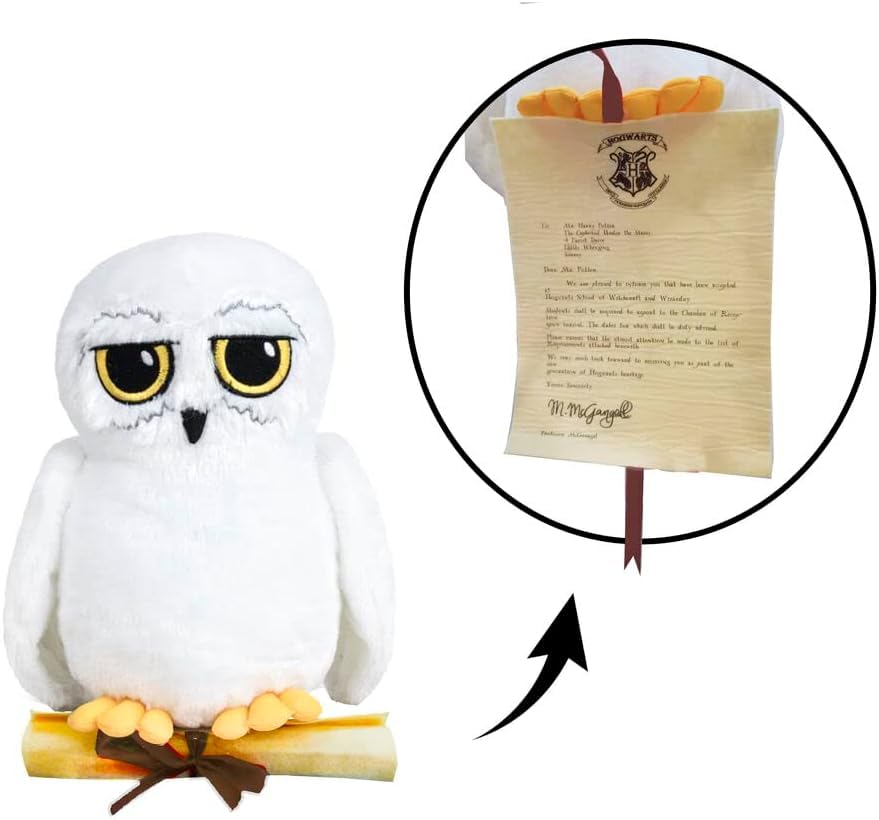 Harry Potter Hedwig Hedwig Plush Toy with Letter White Harry Owl - Height 16cm, 16 cm - Image 2