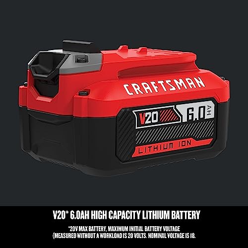 Image of CRAFTSMAN V20 6Ah Lithium Ion Power Tool Battery (CMCB206)