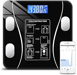 Balança Digital Bioimpedância Corporal Vidro 140kg Bluetooth