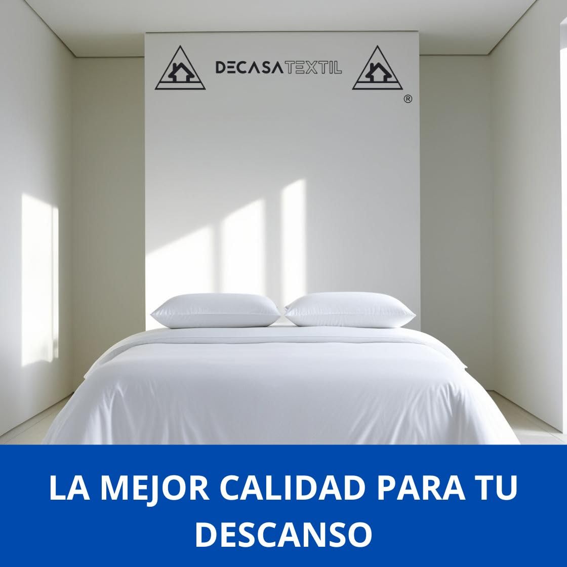DECASATEXTIL®- Pack de 2 Almohadas Viscoelasticas 80cm para un Descanso de Calidad- Tejido Aloe Vera Plus, con núcleo Viscoelástico, indeformable, hipoalergénico, Termorregulador.
