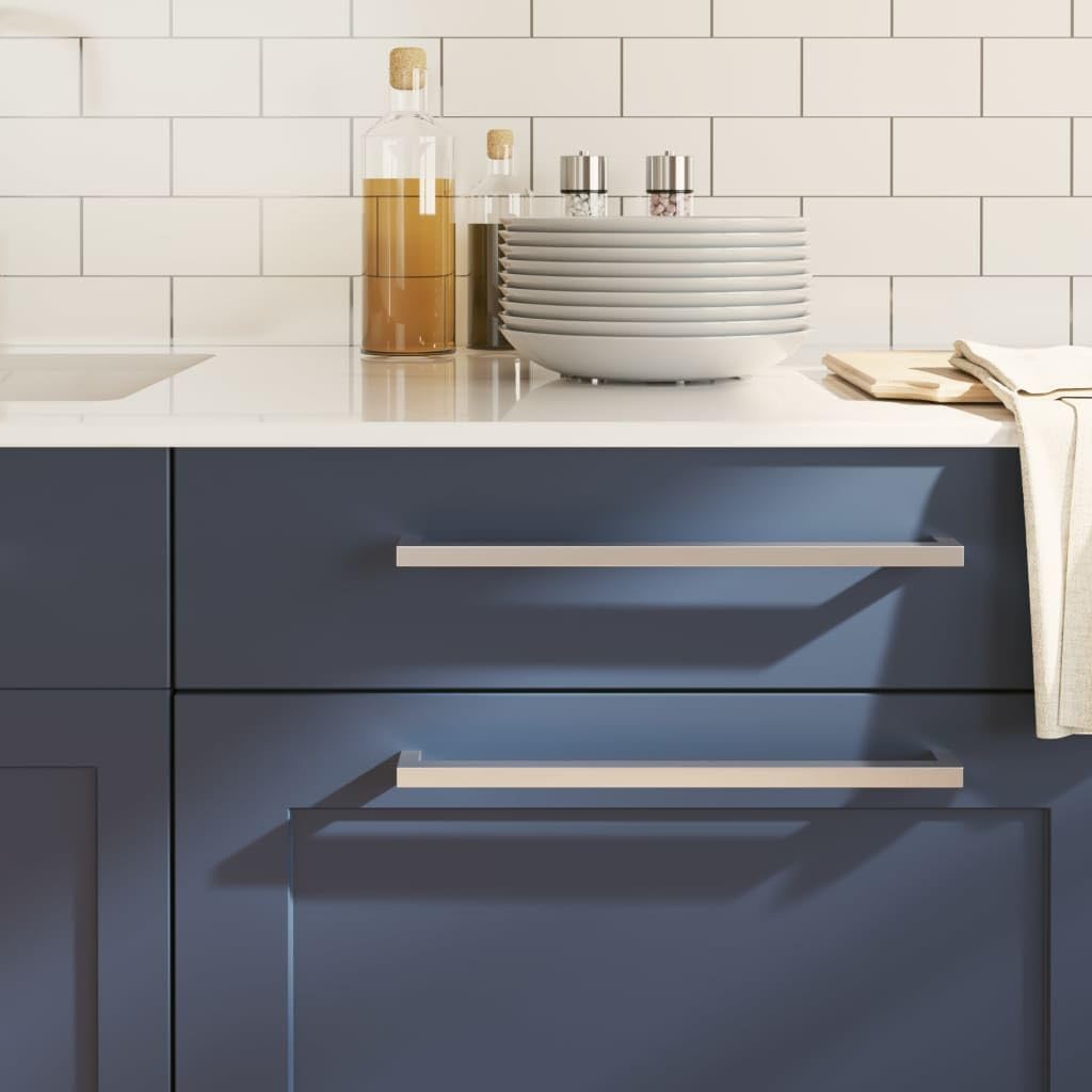 Tiradores para muebles, 10 unidades, color plateado, 320 mm, acero inoxidable, para cajones, armarios, cocina, cómoda, con diseño resistente a la corrosión