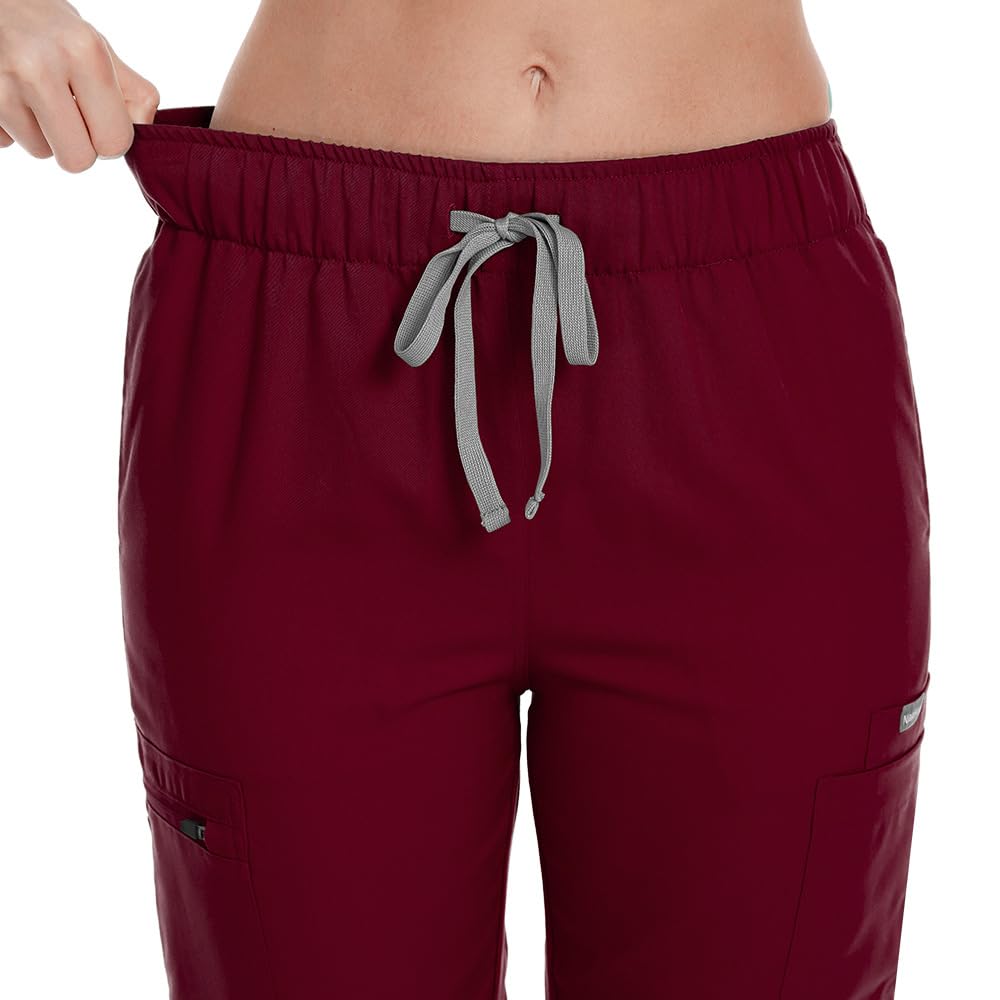 Pantaloni da infermiera con elastico in vita con coulisse in vita 5 tasche traspiranti misto poliestere DK74