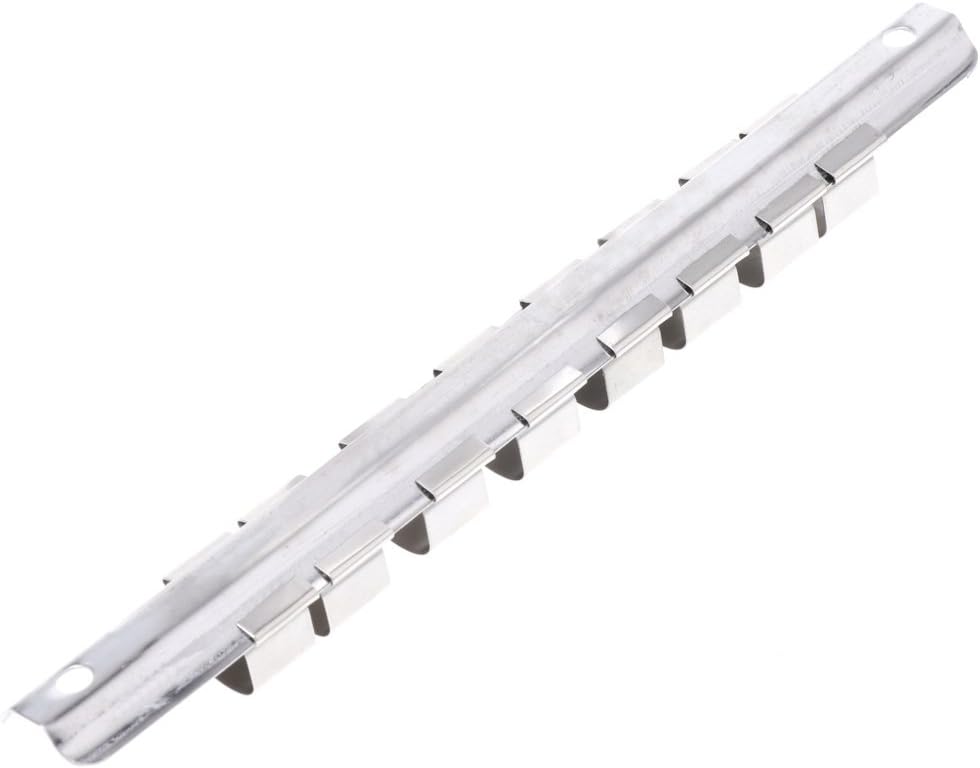 Feamos Socket Rack Holder with 8 Clips On Rail Tool Organizer Storage 3/8"