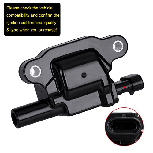 Faersi Ignition Coil Compatible With Chevy Cadillac Gmc Pontiac 5.3L 6.0L V8 - G8, Grand Prix, H3, Tahoe, Silverado, Impala, Yukon, Envoy, Trailblazer, Avalanche Replace #12570616 D510C #TOP1