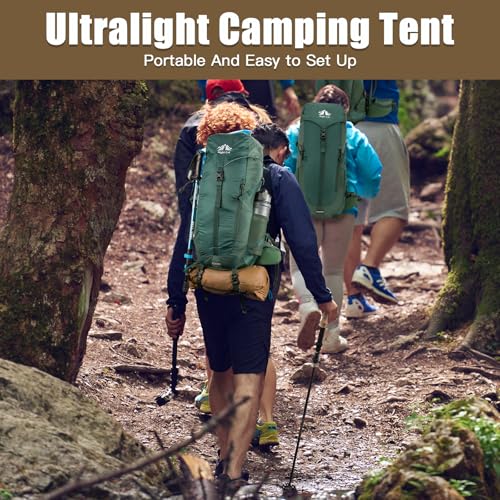Image of Night Cat Ultralight Tent 1 Person for Professional Backpacker Hiker 2 LBS Only Lanshan Backpacking Bivvy Ground Tent Heavy Rain Waterproof Trekking Pole Not Included