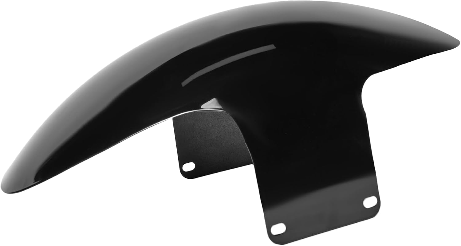 Front Steel Fender for Harley Fatboy 2018-up, Short Mudguard, Gloss Black, Vehicle Specific Fit