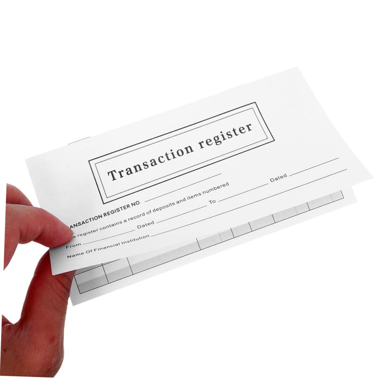 Angoily 20 Carnets de Chèques Personnels A4 8 Feuilles par Carnet Registre Bancaire Solide pour Suivi Financier Bureau et Usage Personnel