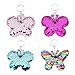 Produktbild LjQQjDz Schlüsselbund Funkelnde Pailletten Schmetterling Anhänger Schlüsselbund Schlüsselanhänger Halter Tasche Hängenden Dekor Zurück Zu Schule Sicherheit Zubehör Party Favors Blau