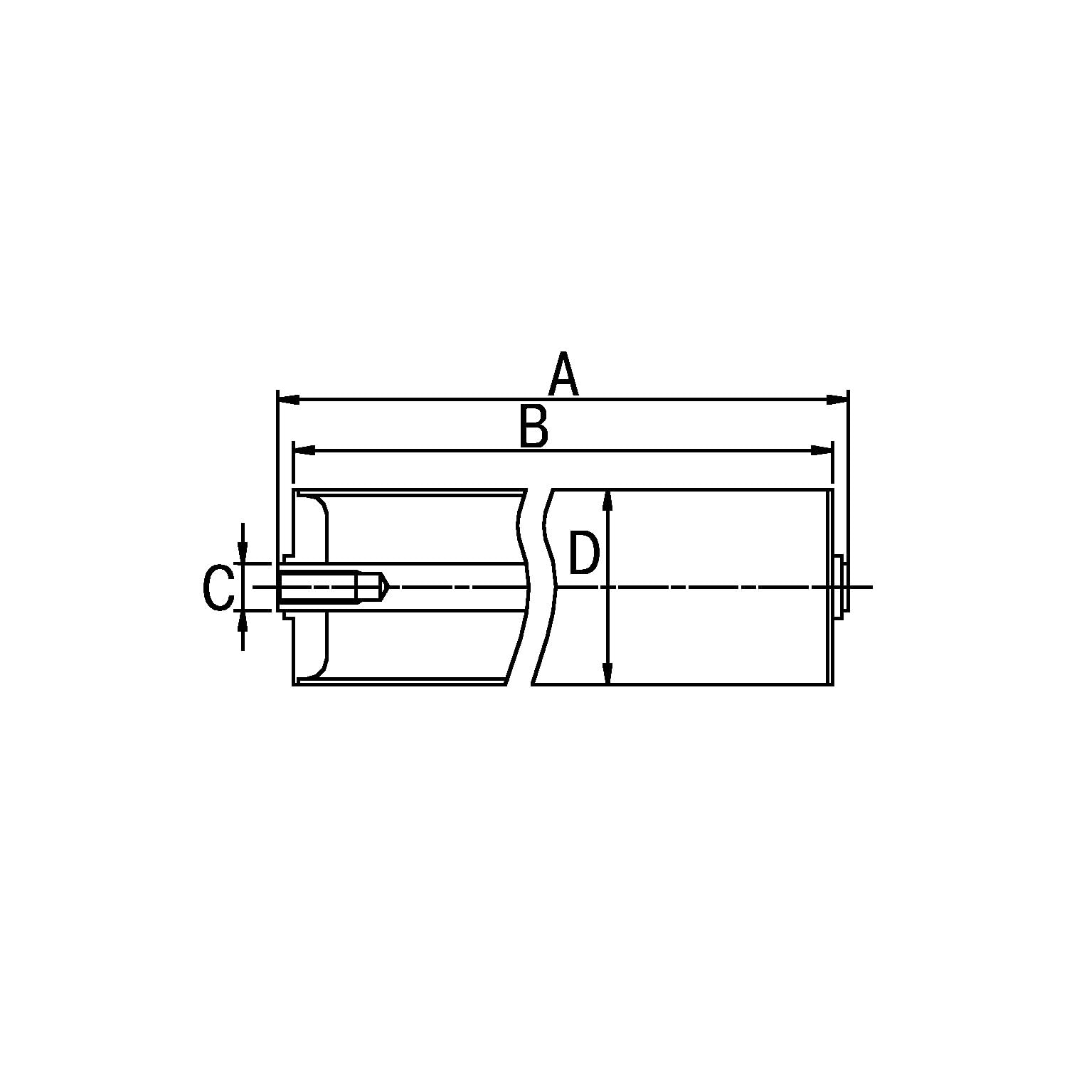 Gura | Kunststoff-Tragrolle | Rollen-Ø 63 mm | Gewindeachse M 12 x 20 | Länge 800 mm