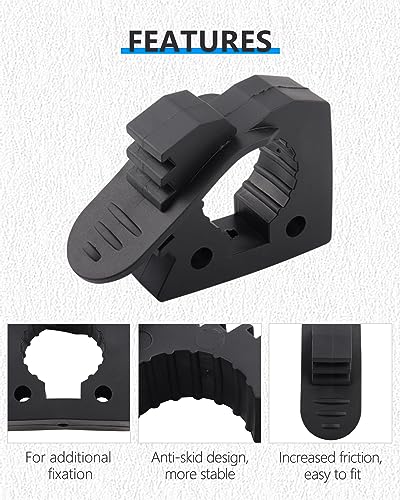 Adtopi RUBBER HOLDER-4 Shovel Holder, Quick Release Rubber Clamp Mounting Bracket Fits 1-1/7'' To 1-3/7'' Diameter Tool Handles thumb #1