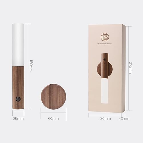 Miniatura 7 de Seeloon Luz nocturna con sensor de movimiento, luz nocturna recargable con sensor de cuerpo para interiores, aplique de pared LED magnético de