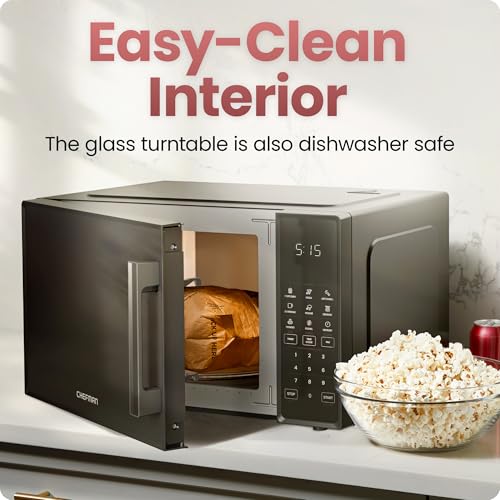 Image of Chefman Countertop Microwave Oven 1.1 Cu. Ft., 1000 Watts with 10 Power Levels, 6 Cooking Presets with One-Touch Express Cook, Eco Mode, Child Safety Lock, & Mute Button - Black