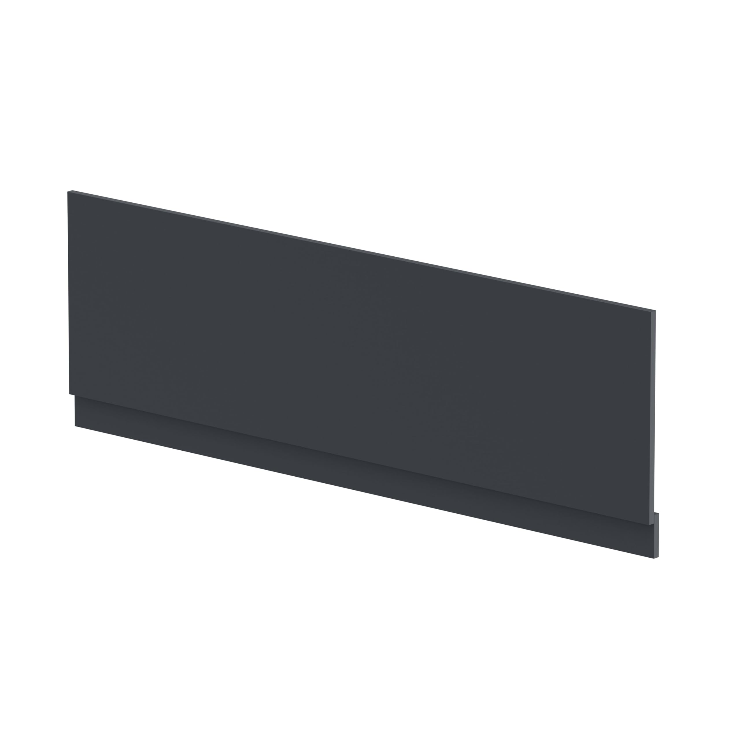 Balterley Dark Grey Front Bath Panel Covering With Plinth 1700Mm, Mdf Bath Panels, Satin Finish, Straight Front Bathroom Panels For Bathtub, Water Resistant Side Panel For Bathroom Baths (Dark Grey)