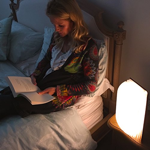 Image of KleverCase Book Cover Themed 360 Degree Chargeable Reading Lamp, Night Light, Desk, Bedside Light. (History of Magic, Large Size White Light)