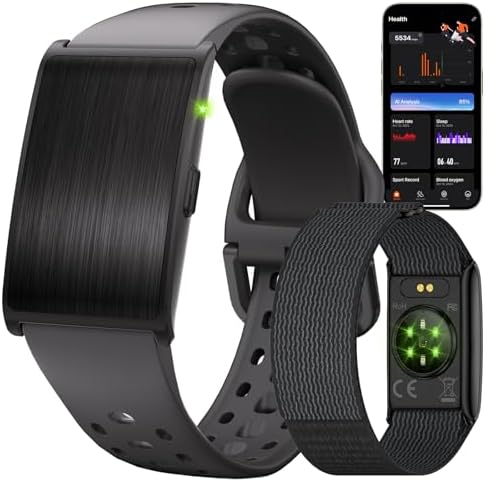 iSo Tech Smart Bracelet for Men Women, Activity Health Fitness Trackers with 60-Day Battery Life, 24/7 Continuous Heart Rate Blood Pressure SpO2 HRV Stress Sleep Monitor, 170+ Sports Modes, Sub-Free