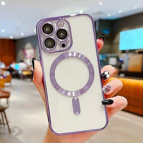Coque de luxe en silicone plaqué pour iPhone 12 Pro Max violet