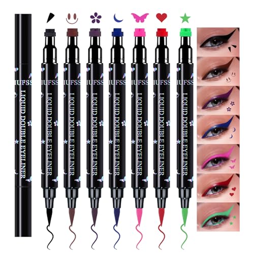 Set de 7 Delineadores de Ojos con Sello, Líquido y de Doble Punta miniatura 1