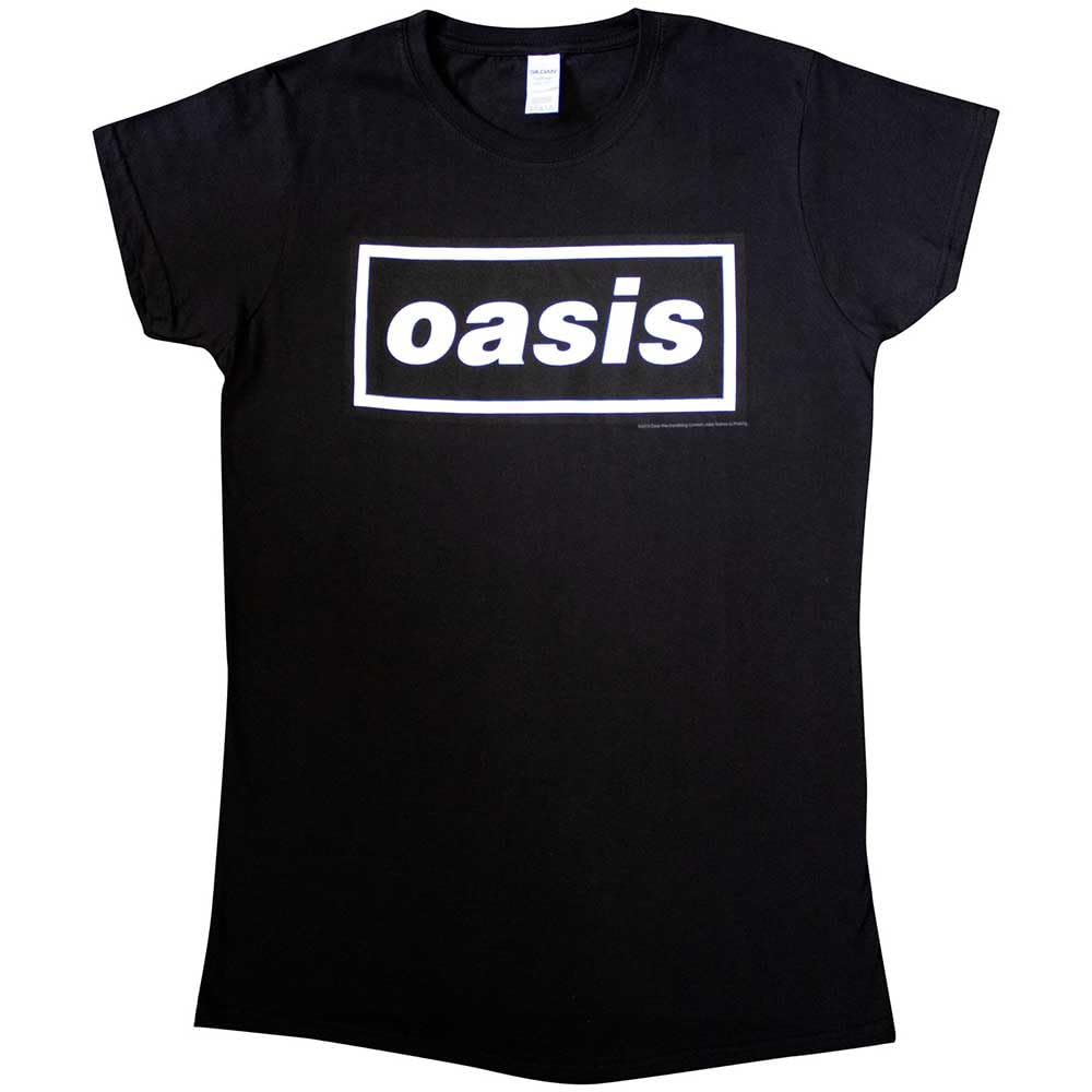 Rock Off Women's Black Oasis - Decca Logo - T-Shirt - Cotton - Size Xxl - Officially Licensed Merch