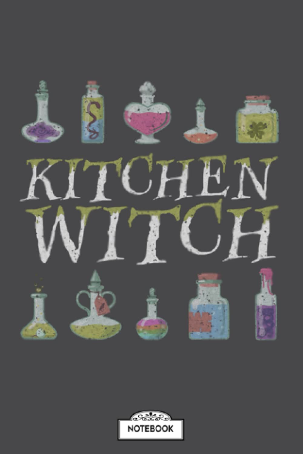 Kitchen Witch Chef Notebook: Planner, Journal, Lined College Ruled Paper, 6x9 120 Pages, Diary, Matte Finish Cover