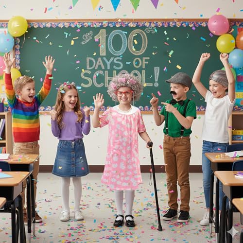 Disfraz de Abuelita para Niñas con Peluca y Accesorios miniatura 6