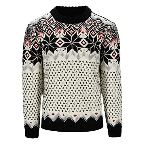 Dale of Norway Vegard Men’s Sweater - 100% Lightweight Wool Sweaters for Men - Regular Fit Pullover Sweaters for Men