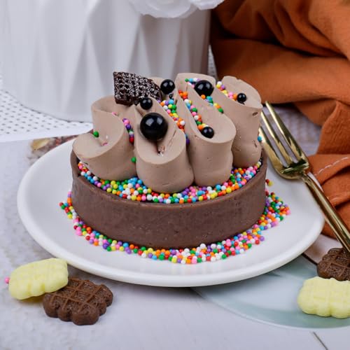 Image of Rainbow Sprinkles Edible Dot Sprinkles, 11.3oz Star Sprinkles for Ice Cream | 4 Jars Set with Nonpareils Confetti Jimmies Sprinkles for Cakes Cupcakes