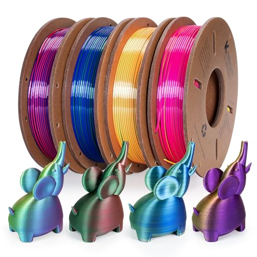 Tri Color Silk PLA 3D Printer Filament Bundle 1.75mm Color Changing...