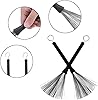 2 Pcs Drum Brushes Retractable Wire Brushes Jazz Wire Brush with Comfortable Rubber Handles for Drum Set #4