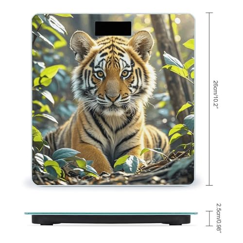 Báscula digital de baño Jungle Tigers Cub con pantalla LCD miniatura 2