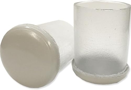 Expanded Technologies Protector de suelo para patas de silla, funda transparente con deslizamiento para alfombra (5 (1 pulgada)