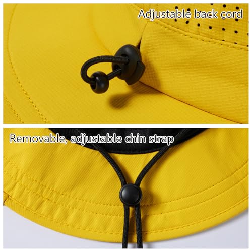 Image of UPF 50+ Bucket Sun Hat with Laser Perforated Mesh Cooling Adjustable Breathable Lightweight for Outdoor Men Women