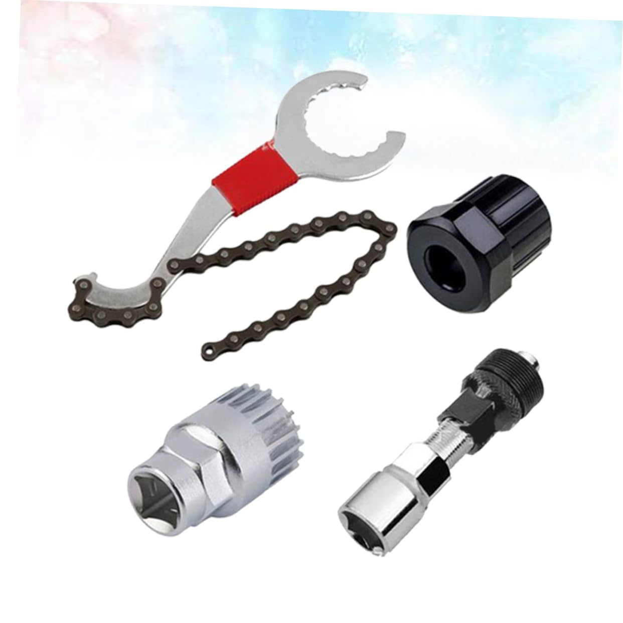 OSOLADY Bike Repair Tool Set Durable Freewheel Remover Crank Puller Bracket Remover for Mountain Biking and Cycling Maintenance Essential Bicycle Repair Kit